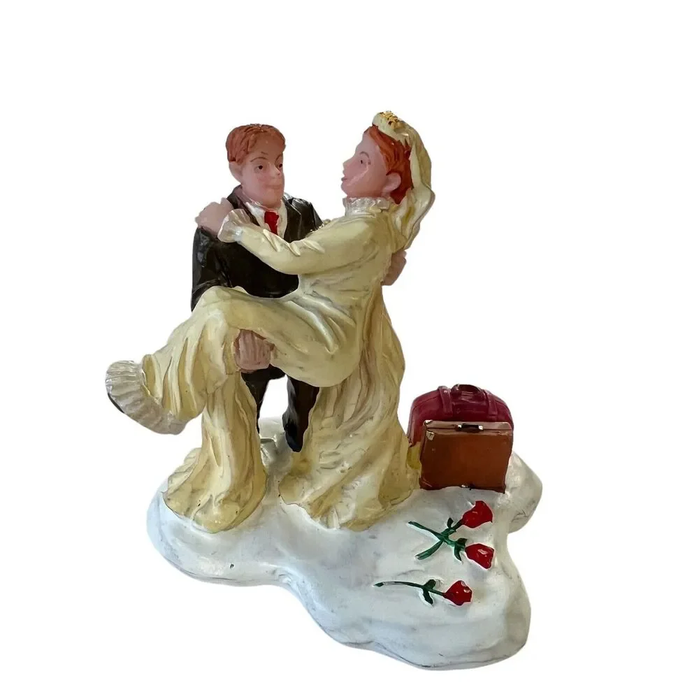 Lemax 2004 Just Married Couple Caddington Village Vintage Romantic Wedding Love